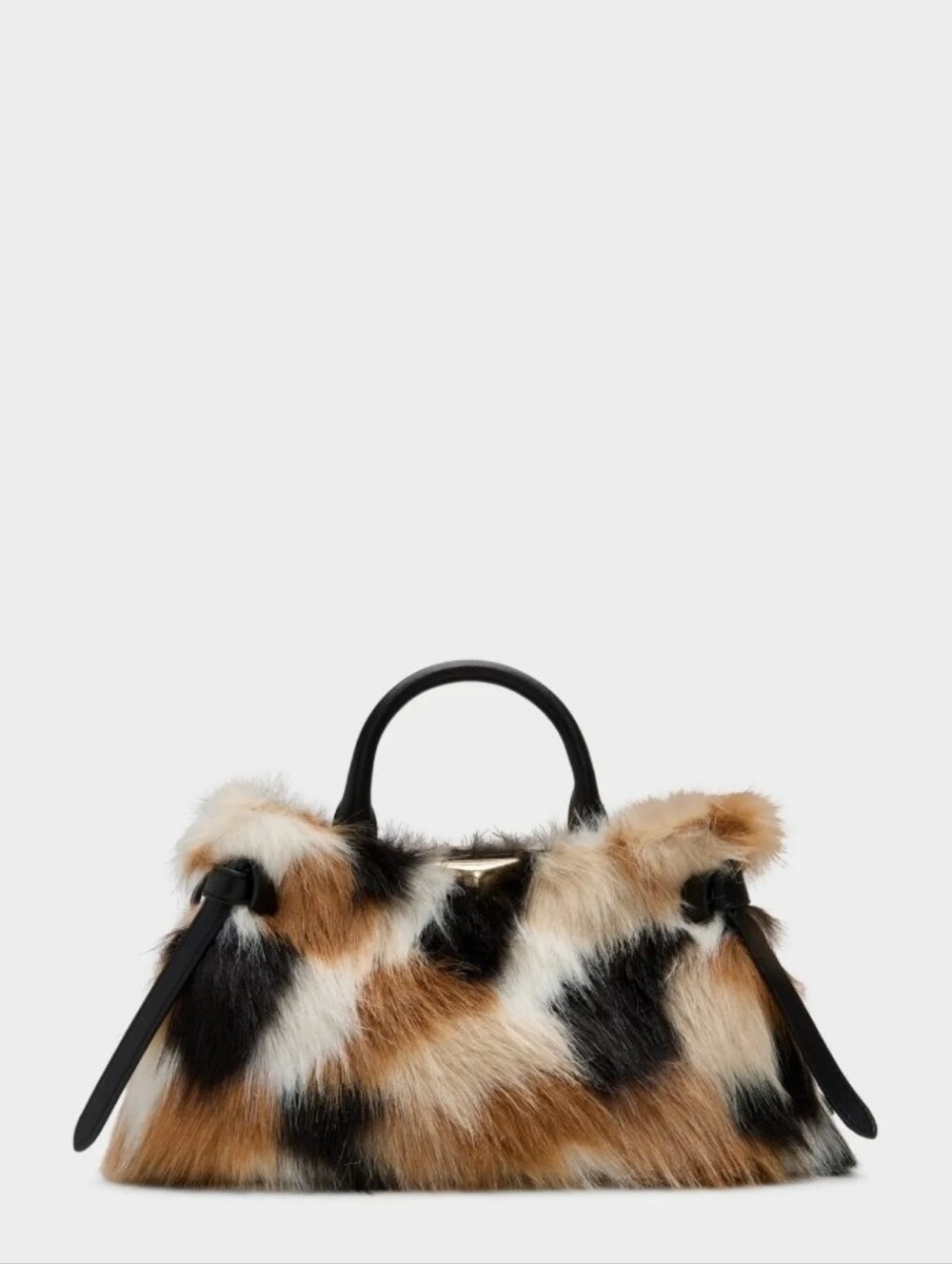 NWT ALDO  LEVERR Faux Fur Multicolor Top-Handle /CONVERTIBLE CROSSBODY Bag